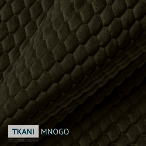 Фото обивки велюра “AY1-14A” (ромб коричневый)