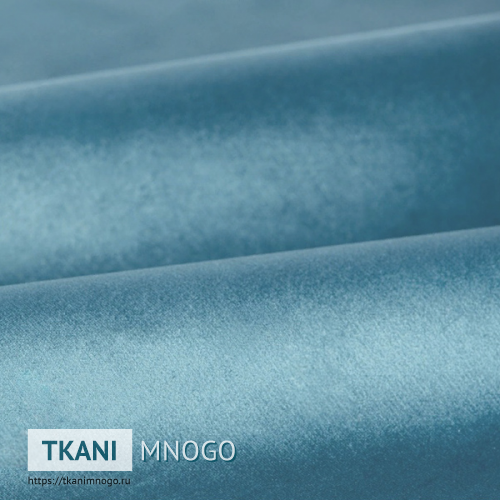 Фото “ YD-39” (однотонный голубой) - ткани бархата